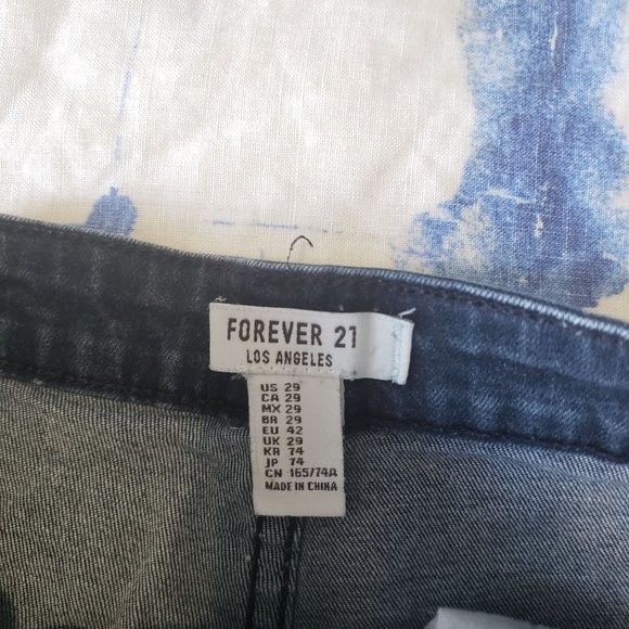 Stretch Denim Dark High Waist Jean Shorts - Picture 8 of 9